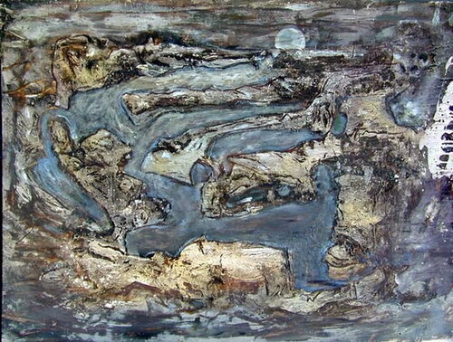 River Landscape di Reinhard Stammer, Pittura in vendita su Singulart