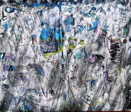 Data X 130 x 150 cm 2017 van Reinhard Stammer, Schilderij te koop op Singulart
