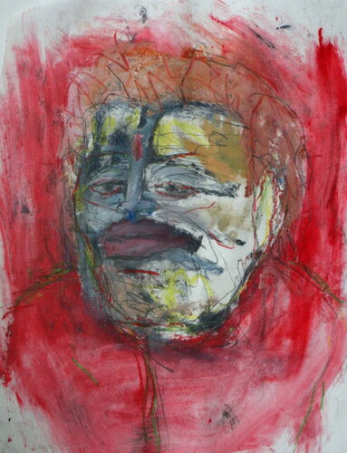 Left Hand painting II 50 x 40 cm 2013 van Reinhard Stammer, Schilderij te koop op Singulart