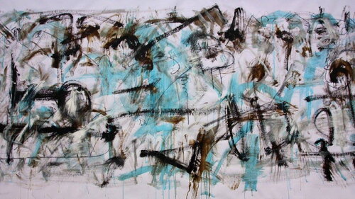 Blue Motion 174 x 340 cm  2014 de Reinhard Stammer, Pintura a la venta en Singulart