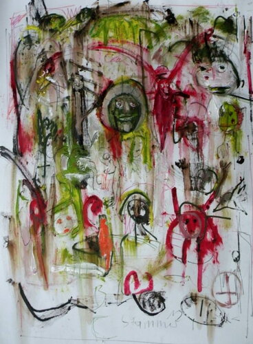 Where are we coming from 110 x 90 cm 2013 par Reinhard Stammer, Peinture en vente sur Singulart