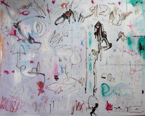 My unstructured universe 120 x 150 cm 2025 di Reinhard Stammer, Pittura in vendita su Singulart