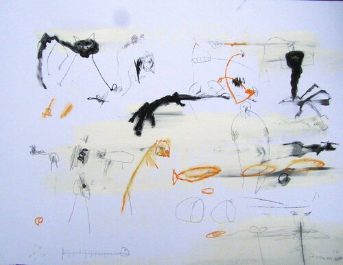 My cat is leaving me di Reinhard Stammer, Opera su carta in vendita su Singulart