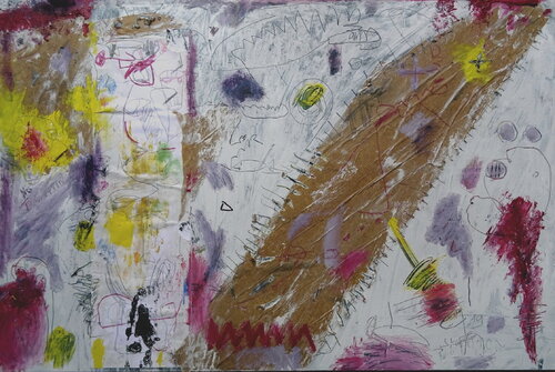 Powered by a strange universe or Nothing makes sense 80 x 120 cm 2019 van Reinhard Stammer, Schilderij te koop op Singulart