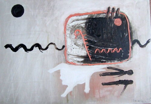 Looking for a better Life  70 x 100 cm 2015 by Reinhard Stammer, Painting for Sale on Singulart