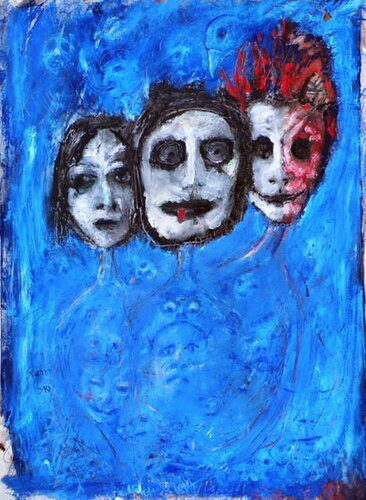 Companions of the way 70 x 100 cm on hardboard 2010 de Reinhard Stammer, Pintura a la venta en Singulart