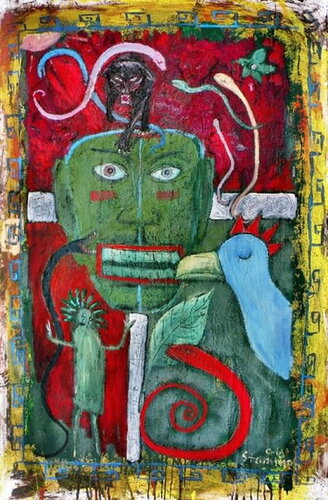 The Shaman 100 x 70 cm 2010 by Reinhard Stammer, Painting for Sale on Singulart