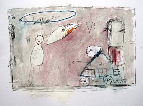 Drive my car  50 x 70 cm on paper  2017 by Reinhard Stammer, Work on Paper for Sale on Singulart