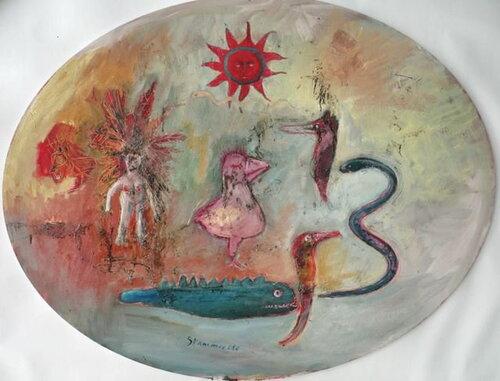 The Jaguars woman by Reinhard Stammer, Painting for Sale on Singulart