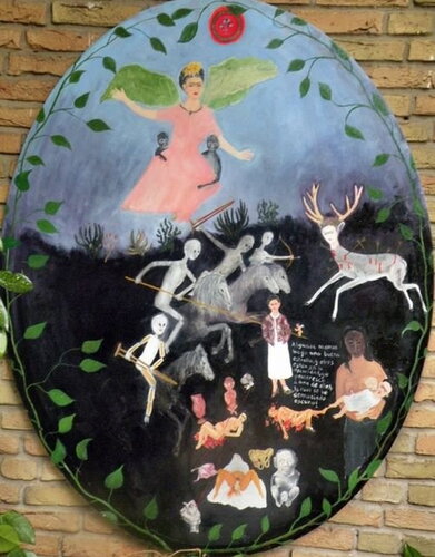Frida and the  Horsemen of the Apocalypse by Reinhard Stammer, Painting for Sale on Singulart