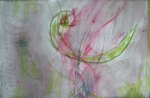Little snake 19 x 30 cm  on paper 2013 by Reinhard Stammer, Work on Paper for Sale on Singulart
