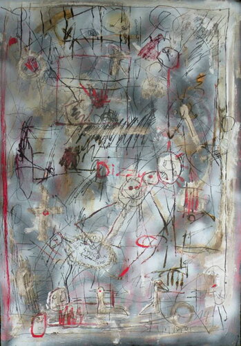 It's a sheep, not a cow! 100 x 70 cm  on harboard 2014 by Reinhard Stammer, Painting for Sale on Singulart
