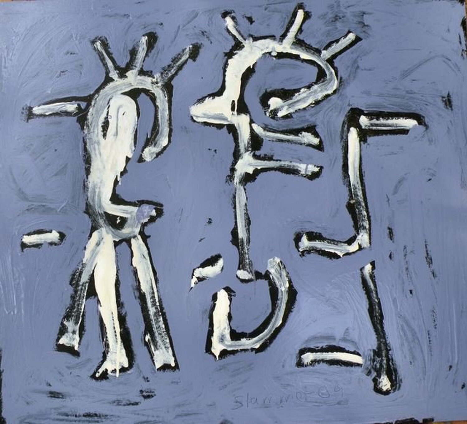 Three Signs Reinhard Stammer Originalgemälde zu verkaufen
