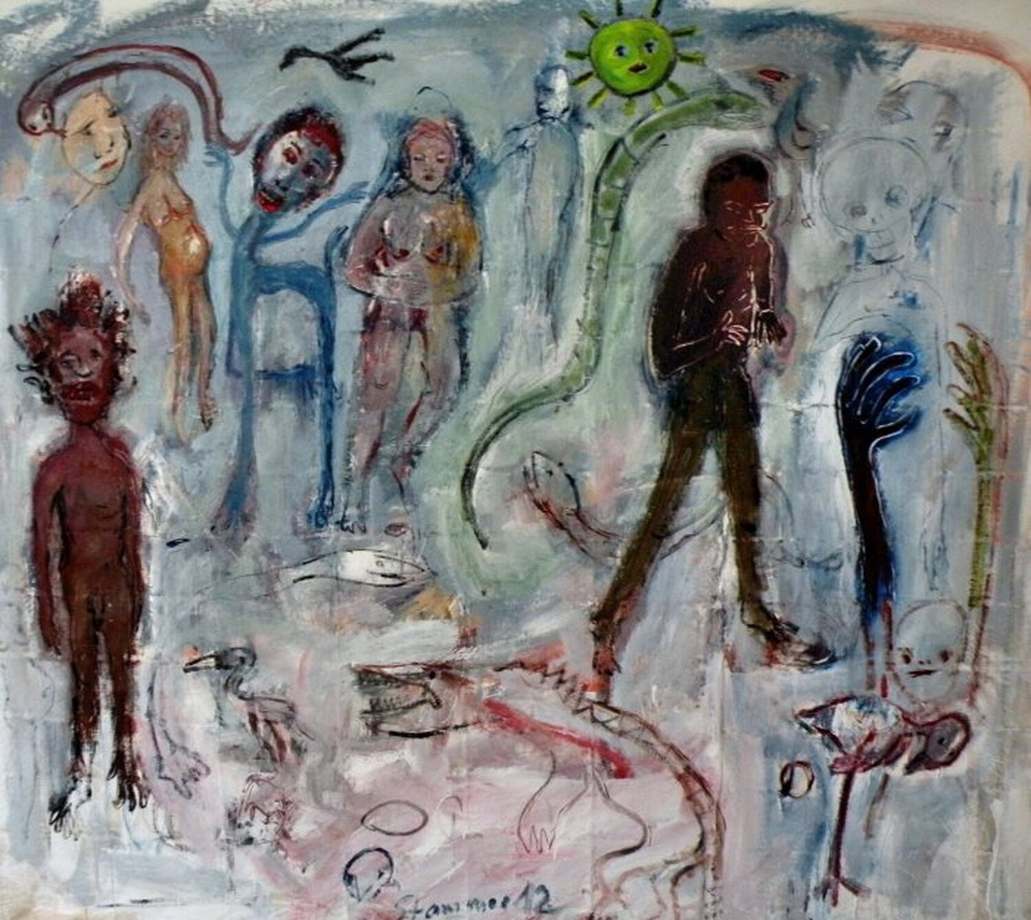 Thoughts on the Evolution 200 mx 200 cm  2010 Reinhard Stammer Pintura original en venta
