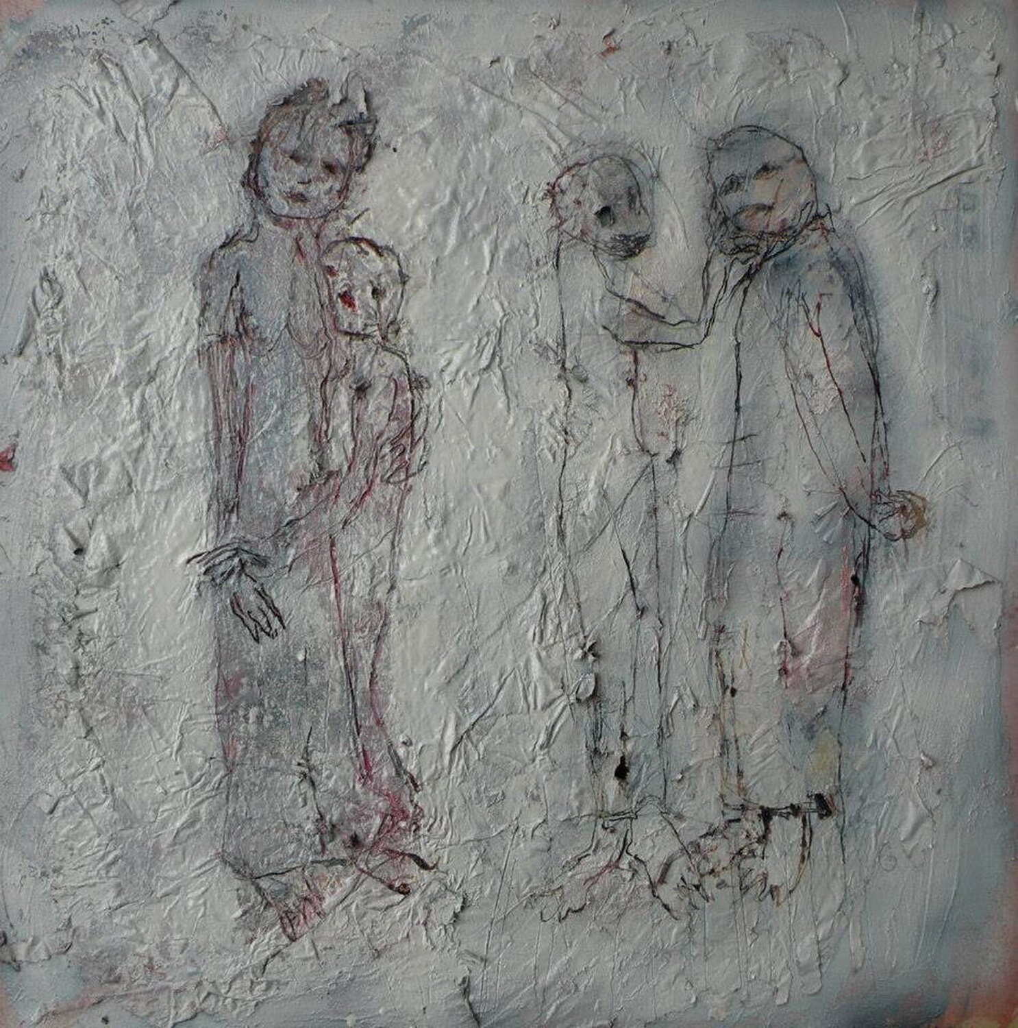 Lovers 50 x 50 cm Reinhard Stammer Work on Paper for sale