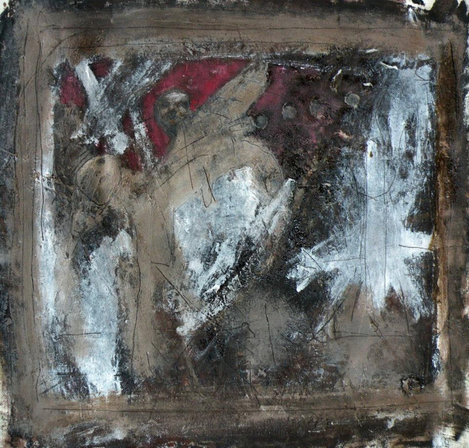 Ikarus 50 x 50 cm 2013 Reinhard Stammer Originalgemälde zu verkaufen