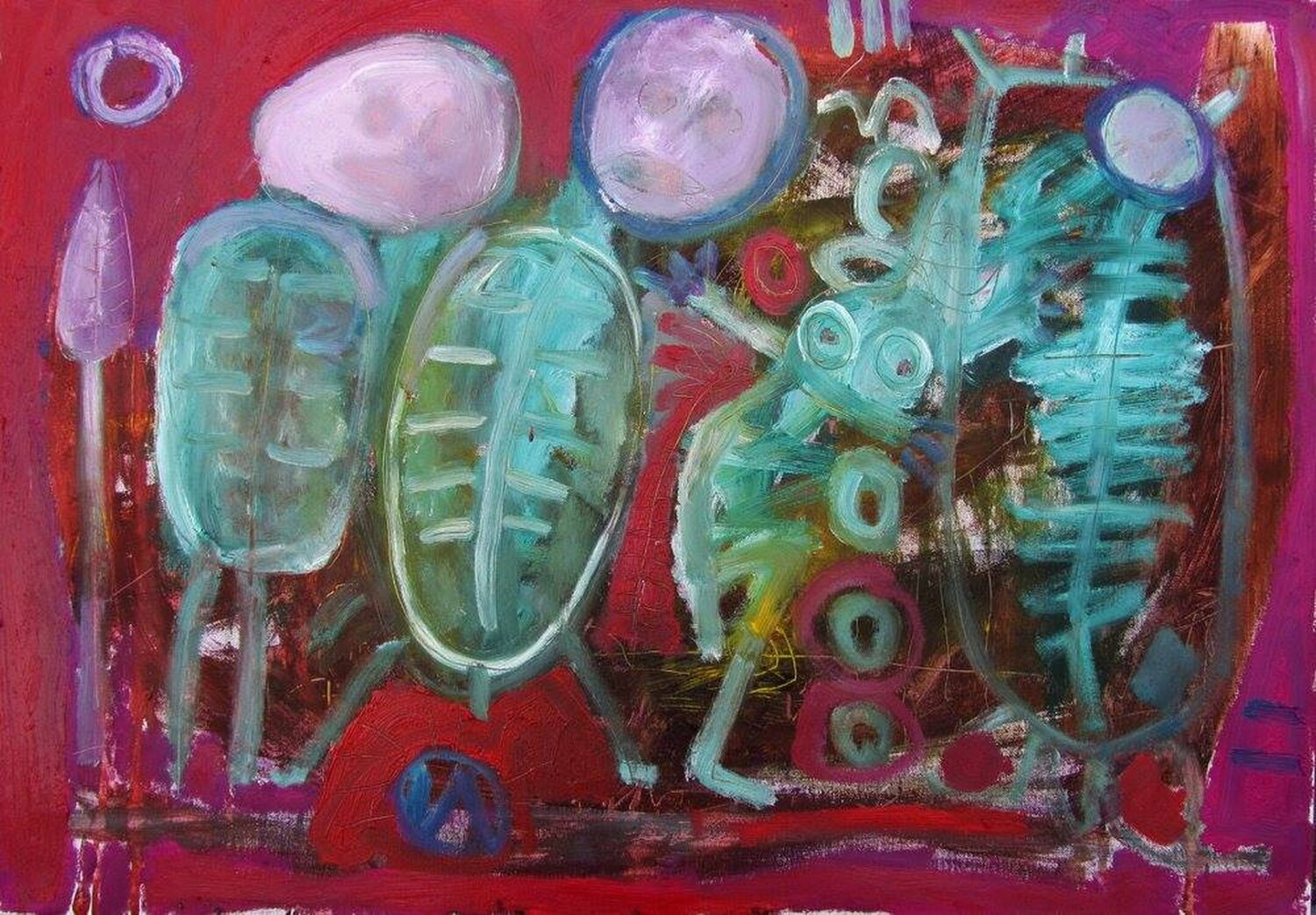Shamanic Reinhard Stammer Peinture originale à vendre