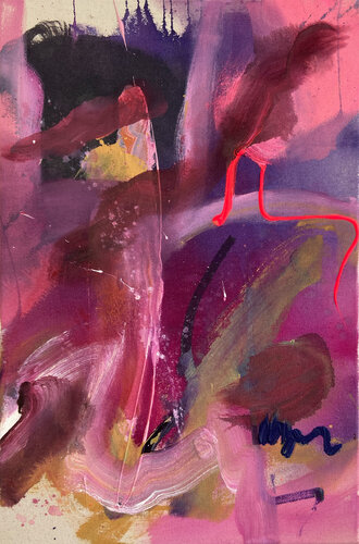 Purple Moon Machine III par Fabienne Moon, Peinture en vente sur Singulart