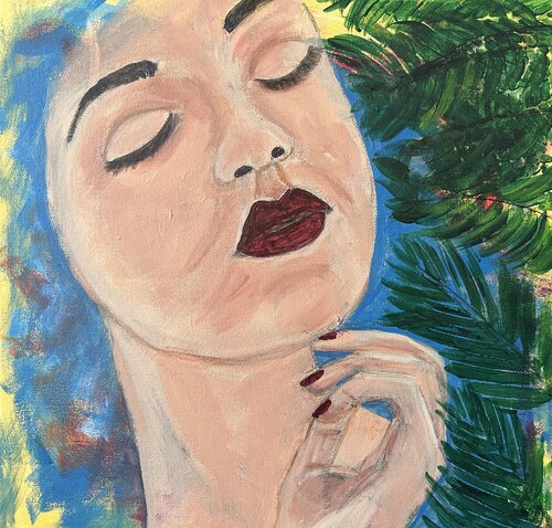 Woman Dreaming di Patti Bailey, Pittura in vendita su Singulart