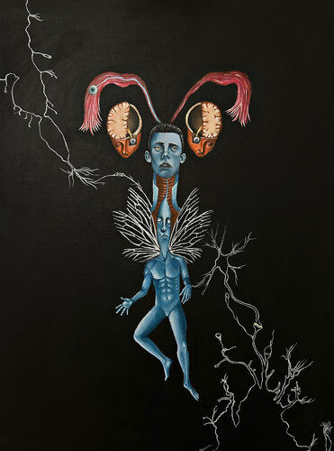 Fertilization of an angel de Marco Sperini, Pintura a la venta en Singulart