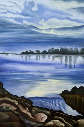 Rivage à l'aube by Guillaine Querrien, Painting for Sale on Singulart