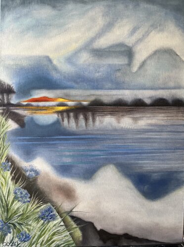 Le rayon rouge by Guillaine Querrien, Painting for Sale on Singulart