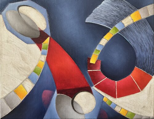 l'espace, les formes et les couleurs, 5 by Guillaine Querrien, Painting for Sale on Singulart