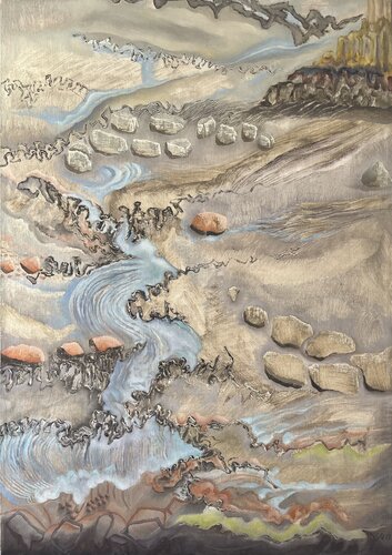 Marée basse vers Rohir de Guillaine Querrien, Pintura a la venta en Singulart
