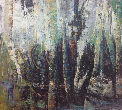 Birch Wood di Henrik Hytteballe, Pittura in vendita su Singulart