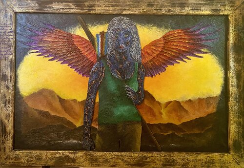 Puella in Ignis - Girl on Fire by Ava Grayson, 絵画 for Sale on Singulart