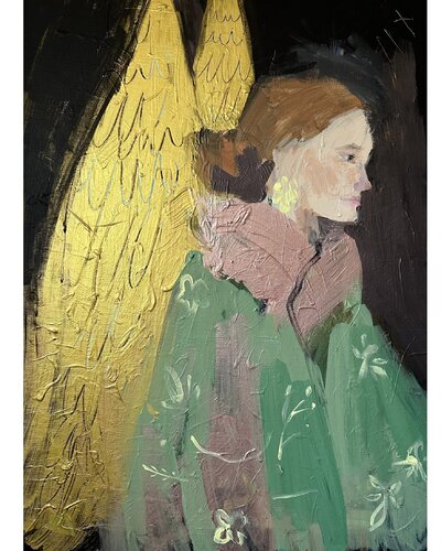 Angels Around de Alexandra Getsko, Pintura a la venta en Singulart