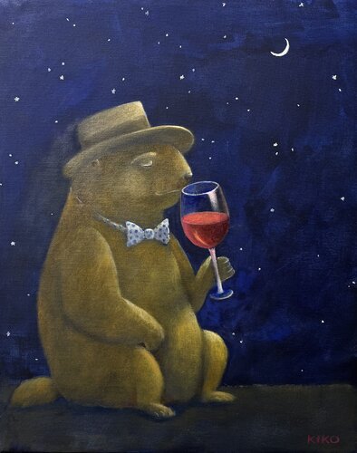 In the wee wee hours par Kiko Perotti, Peinture en vente sur Singulart