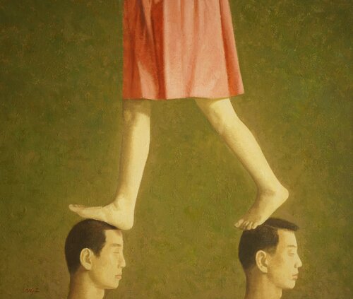 Red Skirt van Qiangli Liang, Schilderij te koop op Singulart