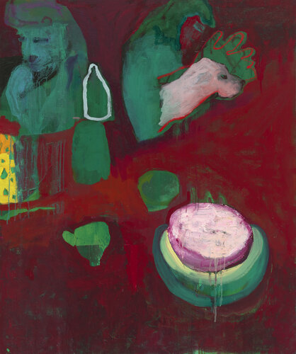 The Birthday Cake (with Ruby, Evie and Snowy) by Lorna Watkins, 絵画 for Sale on Singulart
