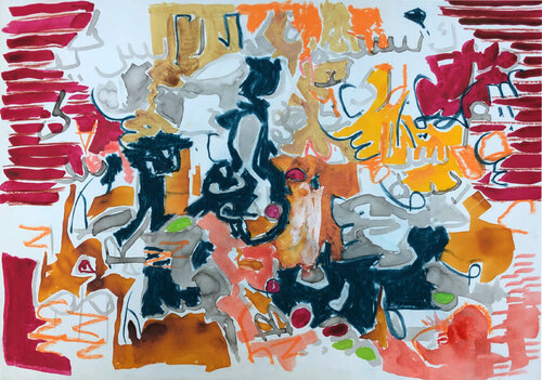From my Nile studio by Phoebe Lesch, Drawing for Sale on Singulart