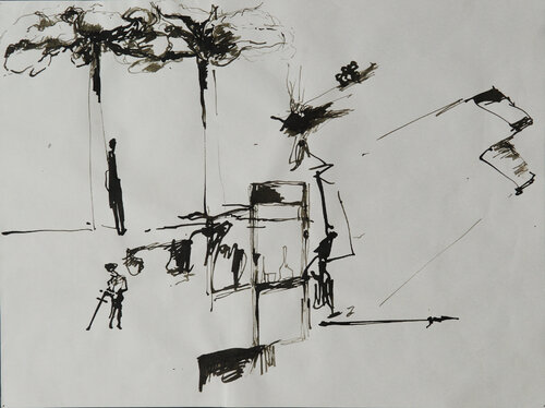 Roma #07 by Phoebe Lesch, Drawing for Sale on Singulart