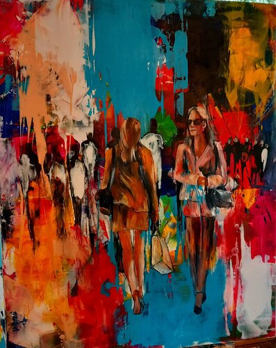 Stadtleben by EDIT FLEISCHBERGER MSC, Painting for Sale on Singulart