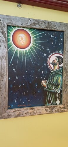 St Francis in Adoration von Rosemary T McAuley, Malerei kaufen auf Singulart