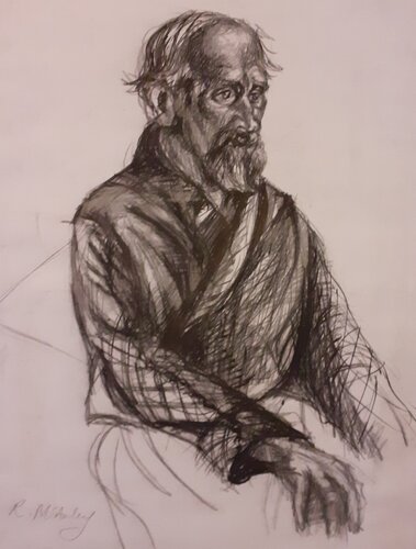 Study of Old Man by Rosemary T McAuley, Drawing for Sale on Singulart