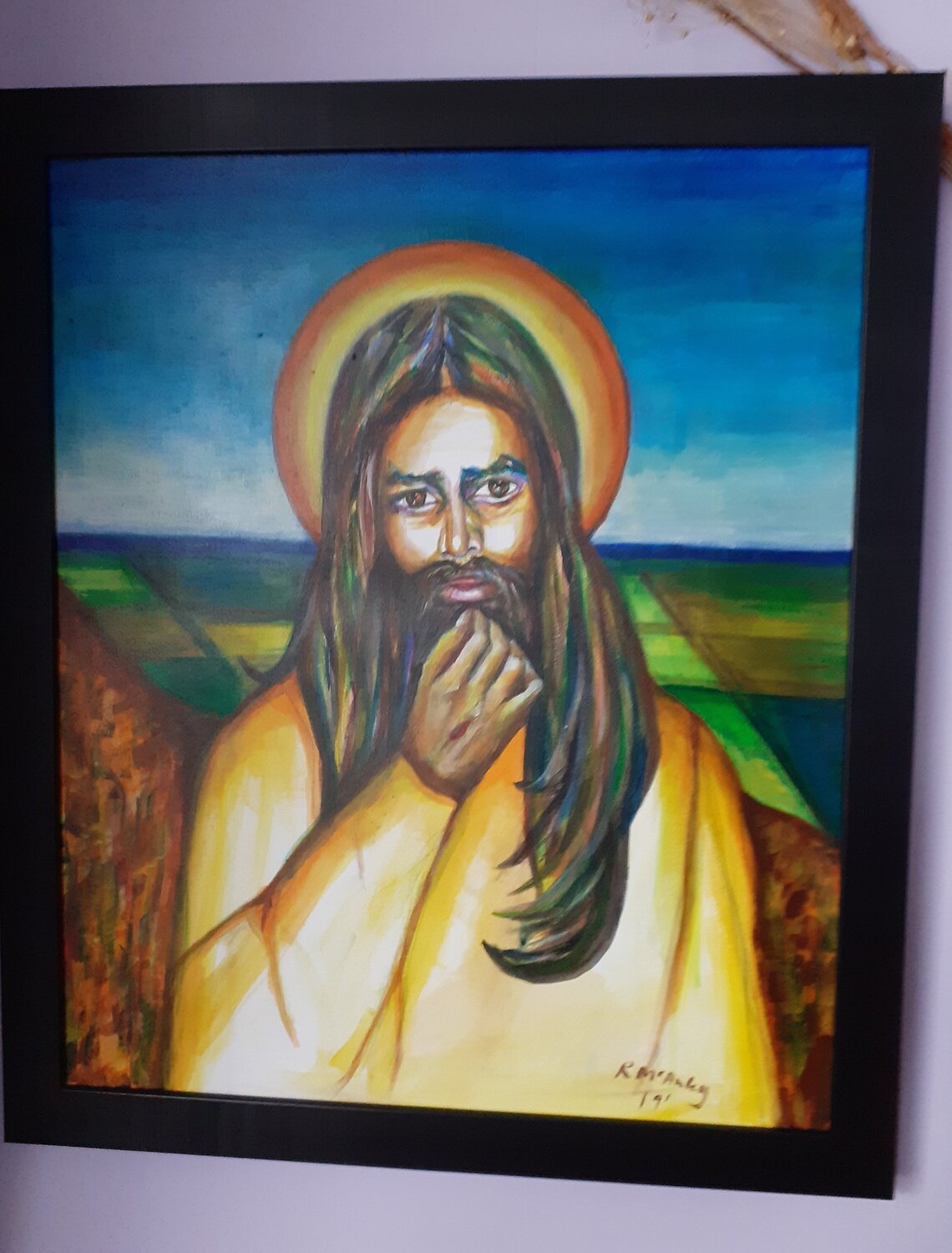 Jesus The Thinker Rosemary T McAuley Origineel schilderij te koop