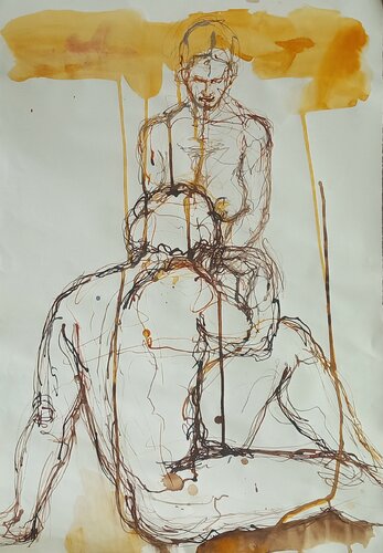 Couple 1 by Marie Saada, 紙の作品 for Sale on Singulart