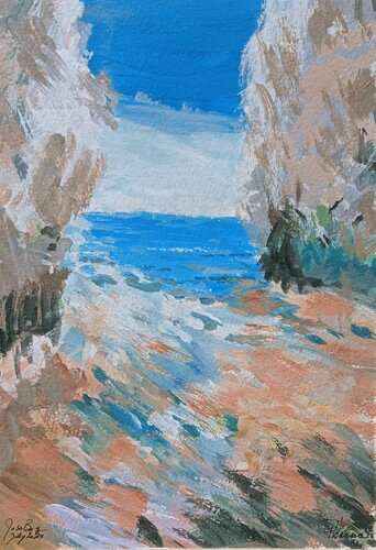 Between the Rocks in Kent /Botony Bay by PAT WALLACE, Painting for Sale on Singulart
