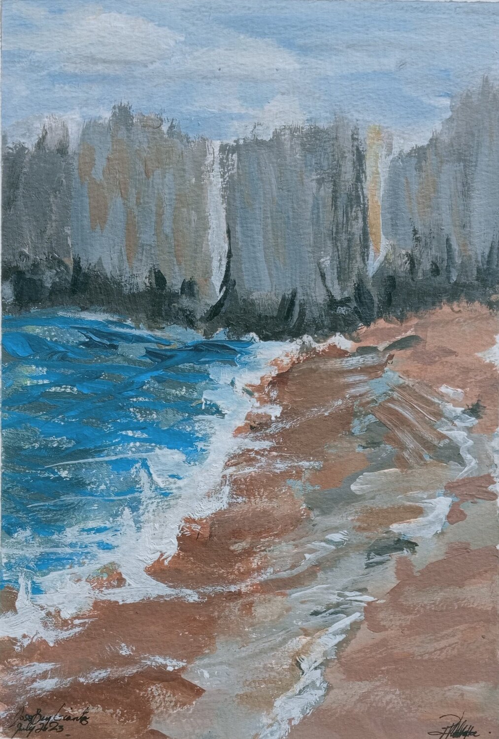Monoliths of Botony Bay PAT WALLACE Pintura original en venta