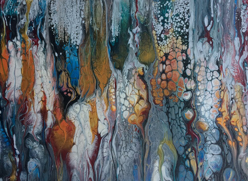 Blue Violet Ripples Two de Gay Pautz, Pintura a la venta en Singulart