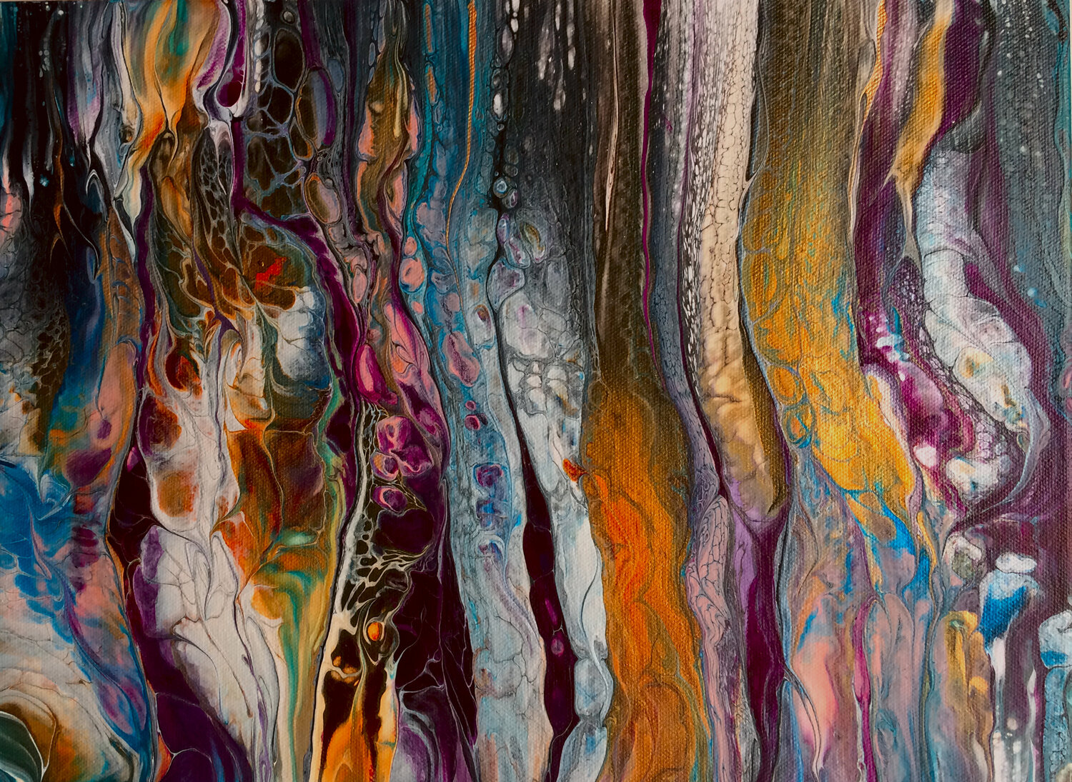 Blue Violet Ripples Gay Pautz Pintura original en venta
