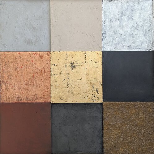 Concrete & Gold Composition van Arthur Reuleaux, Schilderij te koop op Singulart