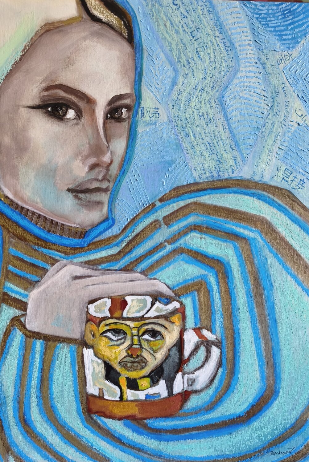The Last Purchase Ines Duarte Originalgemälde zu verkaufen