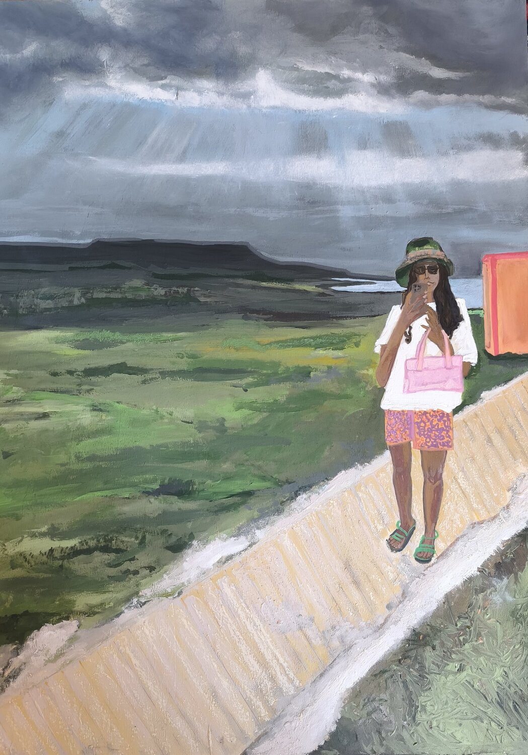 A joyful rainy day Ines Duarte Peinture originale à vendre