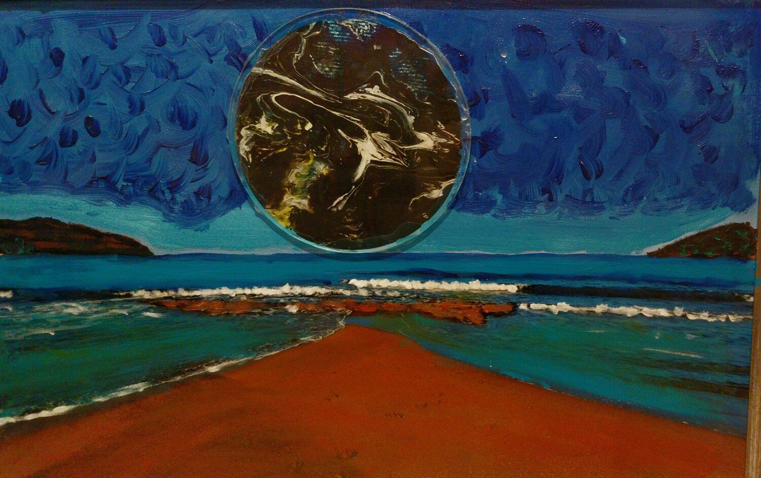 On the beach Laura Pesce Peinture originale à vendre