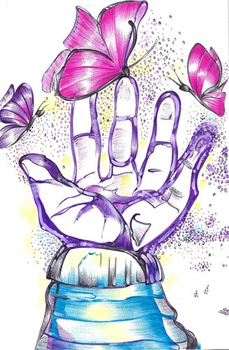 Mano con farfalle by Cettina Pagano, Print for Sale on Singulart
